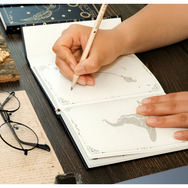 魔法飛賊記事本-高質感、魔法風格，三折式硬殼，精裝筆記本/手帳本/記事本