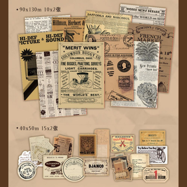 《憶舊時系列-回憶郵筒手帳素材包》-復古懷舊,共100張拼貼素材 《憶舊時系列-回憶郵筒手帳素材包》-復古懷舊,共100張拼貼素材