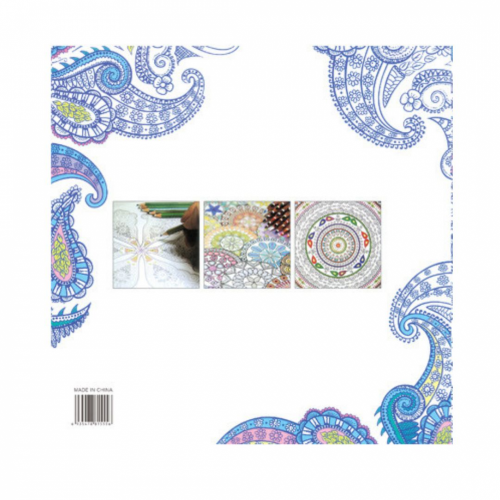 英文版《曼陀羅》著色本24頁，輕薄小本好攜帶  長x寬18.5cm，療癒、紓壓、靜心