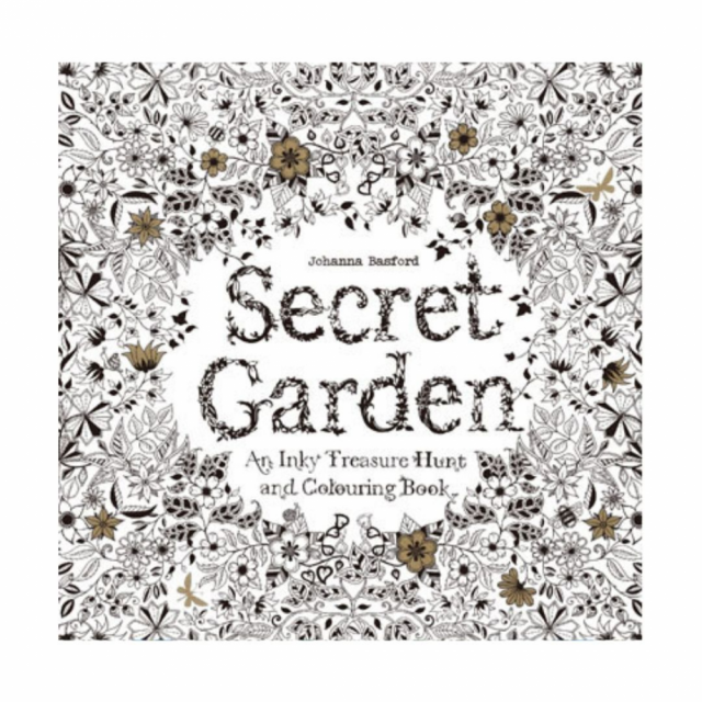 英文版祕密花園著色本24頁，輕薄小本好攜帶  長x寬18.5cm 療癒、紓壓、靜心