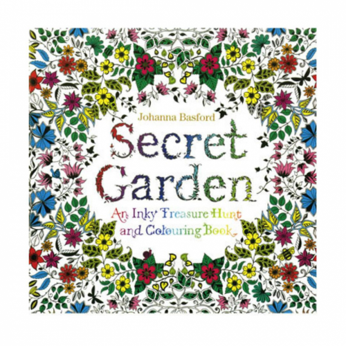 英文版《祕密花園》著色本24頁，輕薄小本好攜帶  長x寬18.5cm療癒、紓壓、靜心