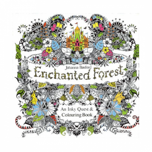 英文版《魔法森林》著色本24頁，輕薄小本好攜帶  長x寬18.5cm療癒、紓壓、靜心