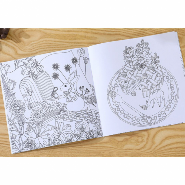 英文版《奇幻夢境》著色本24頁，輕薄小本好攜帶  長x寬18.5cm 療癒、紓壓、靜心