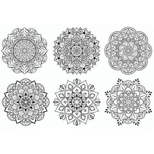 【曼陀羅療癒著色本2】25x25公分｜全套12張圖卡，放鬆、專注、讓心靜下來的藝術冥想