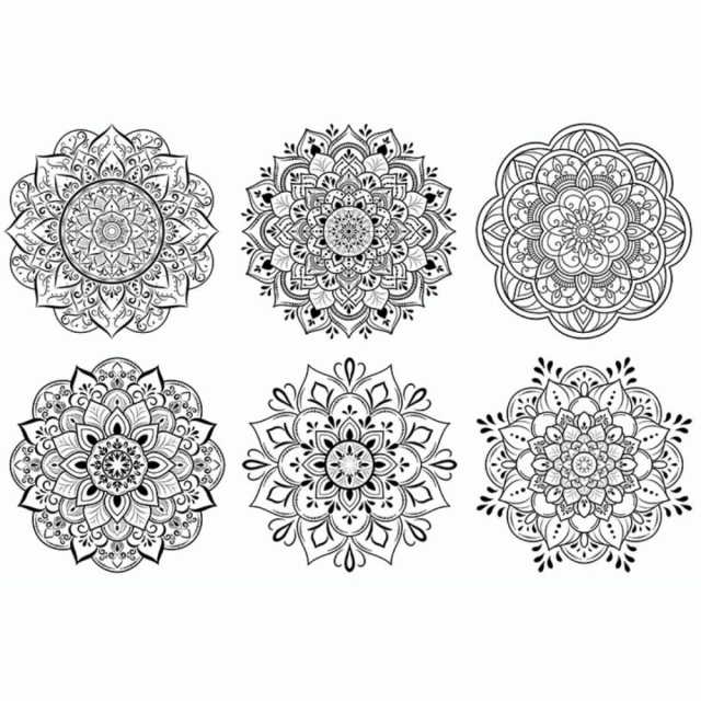 【曼陀羅療癒著色本2】25x25公分｜全套12張圖卡，放鬆、專注、讓心靜下來的藝術冥想