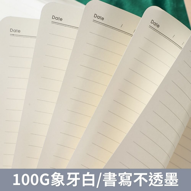 【月相星空生命樹記事本】歐式高質感PU皮革壓印綁帶筆記本|100G象牙白，120張240面(14.5x21cm)