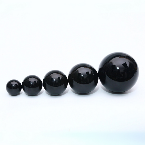 黑曜石球 5cm 附木製底座 光滑圓潤 負能量吸塵器 免於負面能量侵擾 海底輪 提升安全感與內在穩定