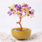 水晶樹盆栽-黃水晶&紫水晶 招財 發財樹、生命樹、許願樹、聚寶盆 天然水晶+瑪瑙滾石 手工製作 提升運勢 辦公小物