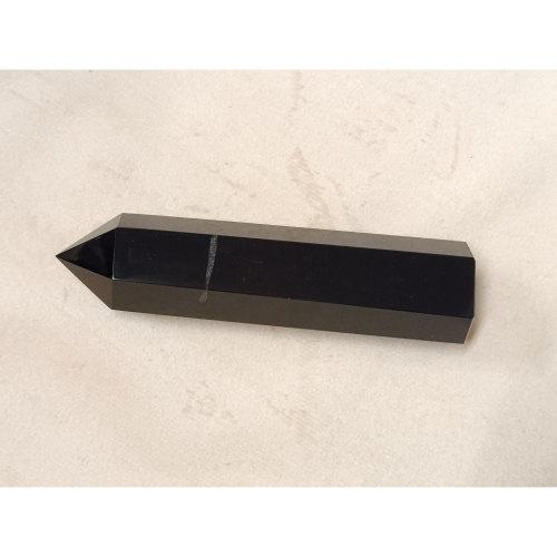 福利品 七脈輪黑曜石柱 10cm 光滑潤澤 負能量吸塵器 免於負面能量侵擾 提升安全感與內在穩定
