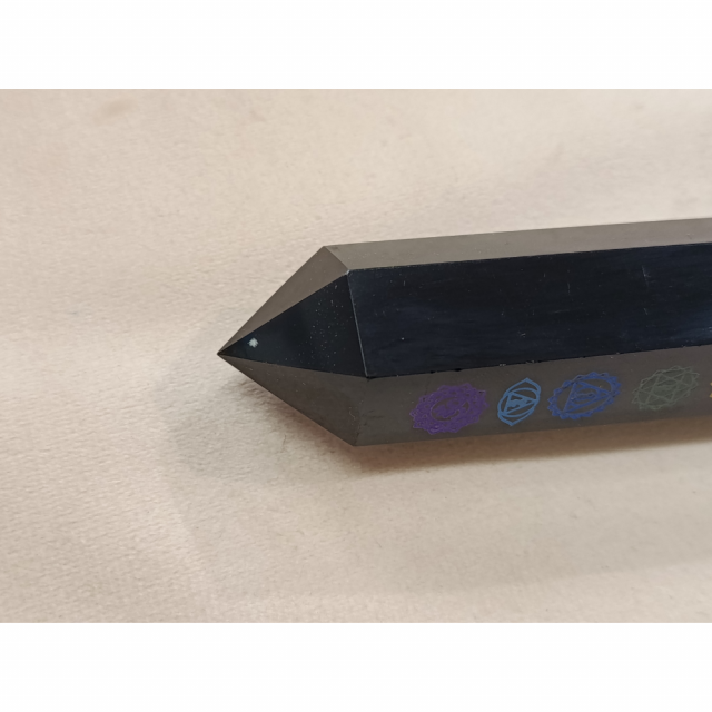 福利品 七脈輪黑曜石柱 9~11cm 光滑潤澤 負能量吸塵器 免於負面能量侵擾 提升安全感與內在穩定
