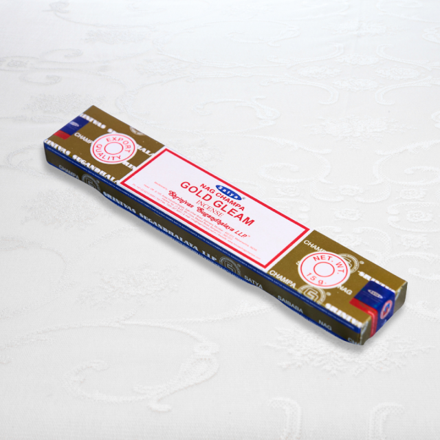 印度【Satya 金色光芒線香】20cm 小盒 香氣濃郁 Nag Champa系列線香 印度線香 淨化薰香