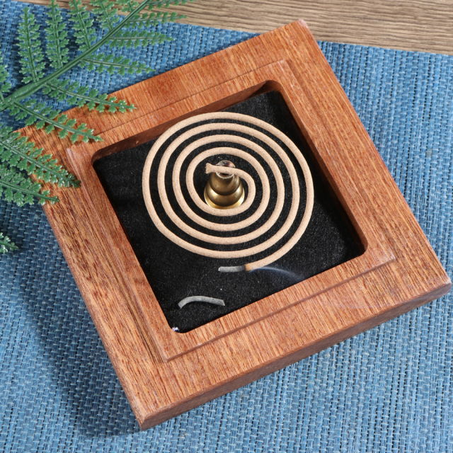 生命之花淨化香薰盒-B款 可香燻手串/原礦 可燃燒塔香/環香/香粉/鼠尾草 附防火棉、環香架 木質香爐 木質香盒