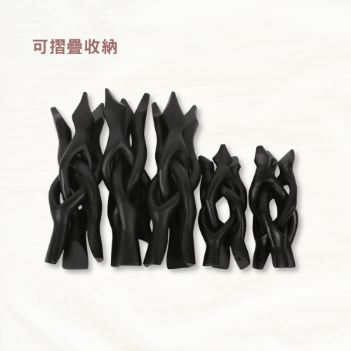 多功能金屬支架10cm/4吋 黑色 可放置鮑魚殼/貝殼、水晶球、薰香爐 薰香架/聖木架/三腳架 隔熱/展示 鐵製造型支架
