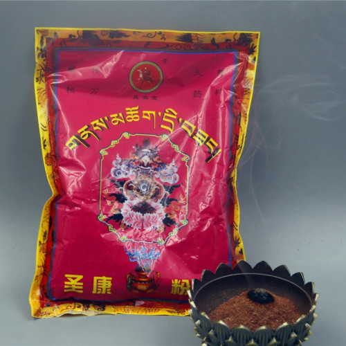 【西藏藏香】聖康焚香，20多種珍貴植物藥材配製而成，家用香室内熏香薰香粉/香料/淨化-200g