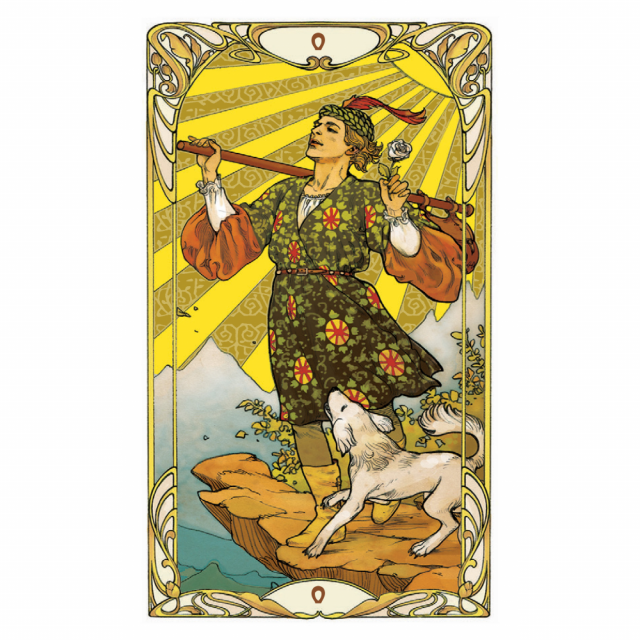 〔新藝術燙金塔羅牌〕迷你版 英文版 Mini Golden Art Nouveau Tarot 偉特塔羅牌