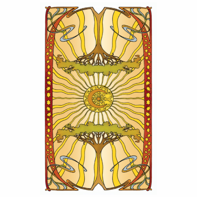 〔新藝術燙金塔羅牌〕迷你版 英文版 Mini Golden Art Nouveau Tarot 偉特塔羅牌