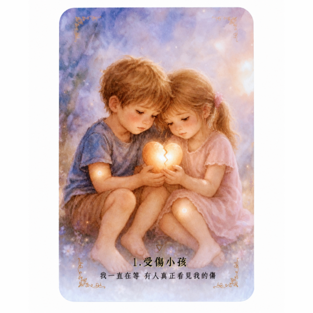 光之內在小孩療癒聖盒｜44張牌卡＋中文解說手冊・鐵盒收藏｜看見內在創傷、覺察生命課題、鬆動限制信念，找回平靜、力量與愛