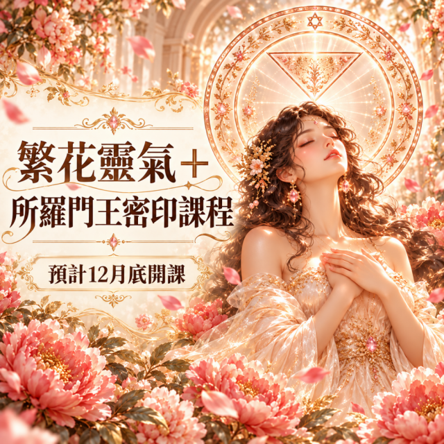 【影音課程預購】繁花靈氣＋所羅門王密印課程-預計12月底上架，44個強大符印與這世界所有花的能量祝福(開課後將調回原價)