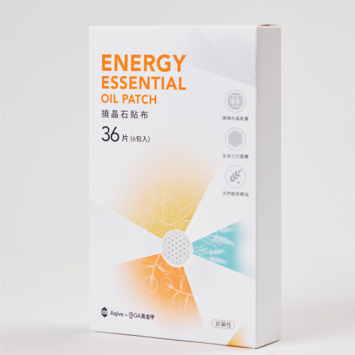 Aqive 氣機科技《撓晶石貼布》36片裝 -用貼的補充身心能量 結合撓場水晶能量、植萃精油、石墨烯與生命之花圖騰