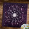 星空十二星座塔羅布-紫色 絨布掛布 48x48cm 雙色印刷 塔羅桌布 掛毯 靜心空間 靜坐冥想 牆面櫃體裝飾