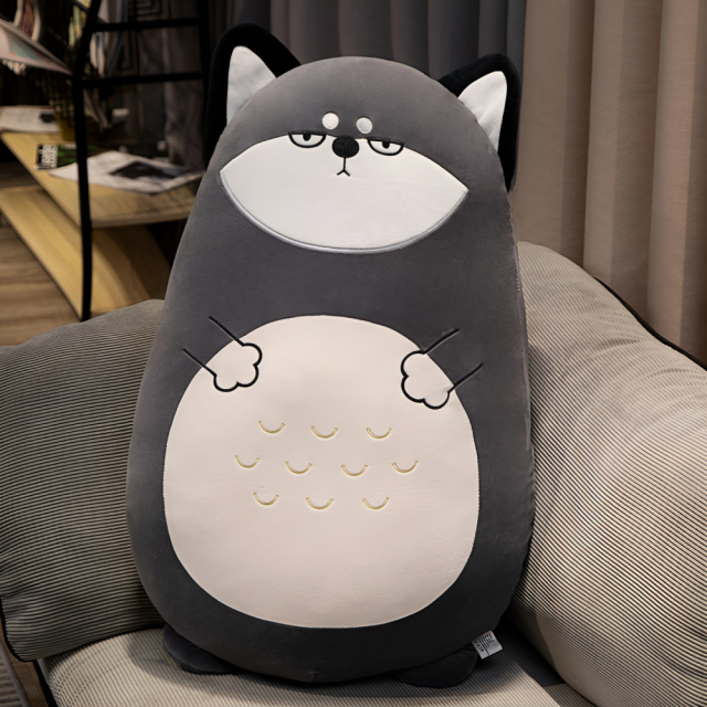 超Q萌、超好抱的動物抱枕-哈士奇/45公分高-超療癒的可愛抱枕/交換禮物，最佳禮物