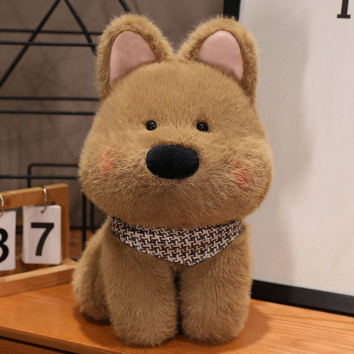 西高地狗狗玩偶-棕 25~45cm 西高地白㹴 梗犬 西莎犬 布偶娃娃 呆萌療癒 厚實滑順 超好抱
