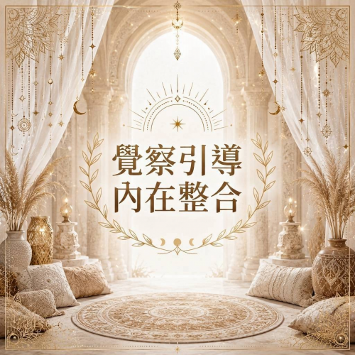 【覺察引導・內在整合】透過引導、深度對話、冥想放鬆與內在整合，陪您看見限制信念與慣性模式，連結內在本有的智慧、力量與愛。