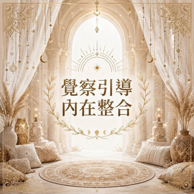 【覺察引導・內在整合】透過引導、深度對話、冥想放鬆與內在整合，陪您看見限制信念與慣性模式，連結內在本有的智慧、力量與愛。